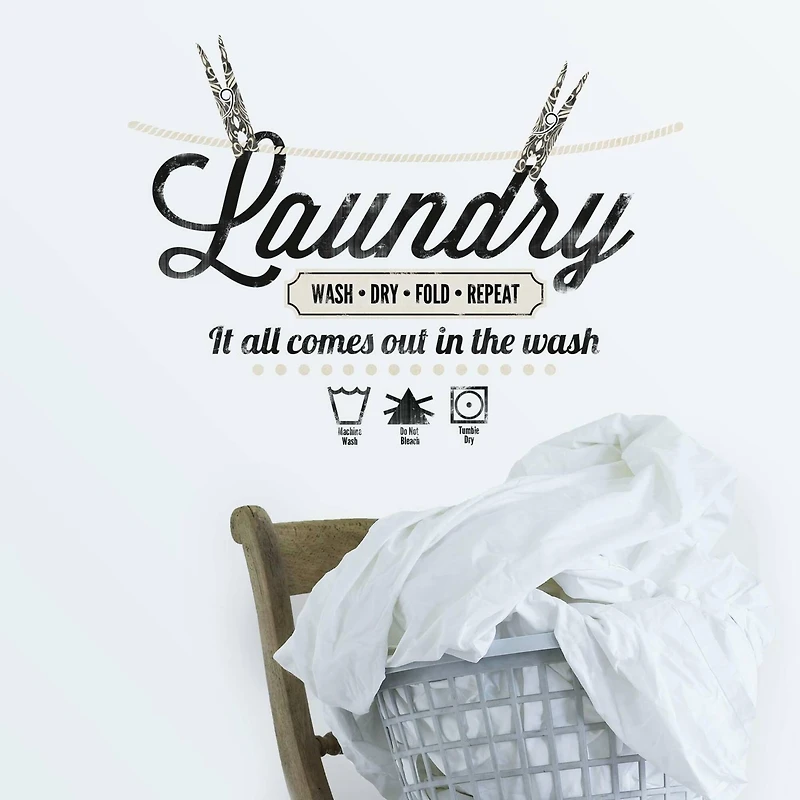 RoomMates Laundry Quote Peel & Stick Wall Decals