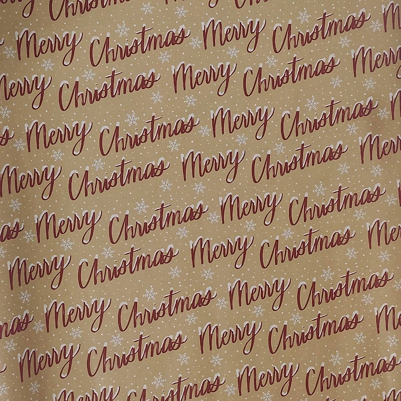 Merry Christmas Kraft Premium Gift Wrap by Celebrate It™