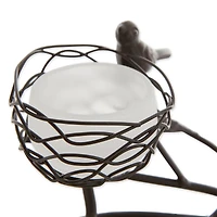 11" Triple Tealight Birdies Candle Holder