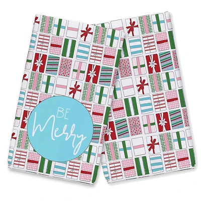 Merry Gift Boxes Tea Towels - Set of 2