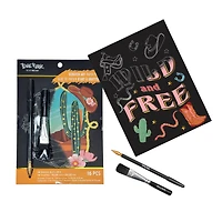 Brea Reese™ 6" x 8" Howdy Cowgirl Scratch Art Paper Pad