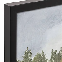 Spice Tones Barn Black Framed Canvas