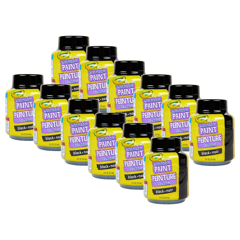 Crayola® 2oz. Black Washable Paints, 12ct.