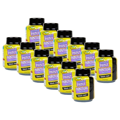 Crayola® 2oz. Black Washable Paints, 12ct.