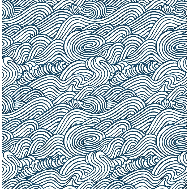 NuWallpaper Navy Saybrook Peel & Stick Wallpaper