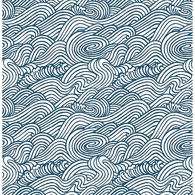 NuWallpaper Navy Saybrook Peel & Stick Wallpaper