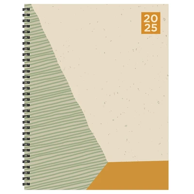 TF Publishing 2025 Large Geometric Weekly Monthly Spiral Planner