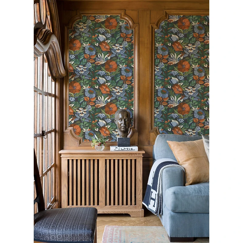 RoomMates Poppy Fields Peel & Stick Wallpaper