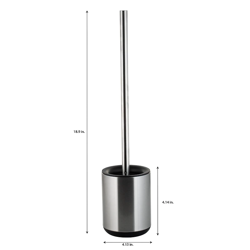 Bath Bliss Toilet Brush & Holder In Stainless Steel