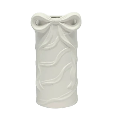 6.5" Ceramic Bow Cylinder Vase by Make Market®