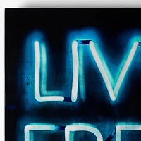 Live Free Neon Wall Art