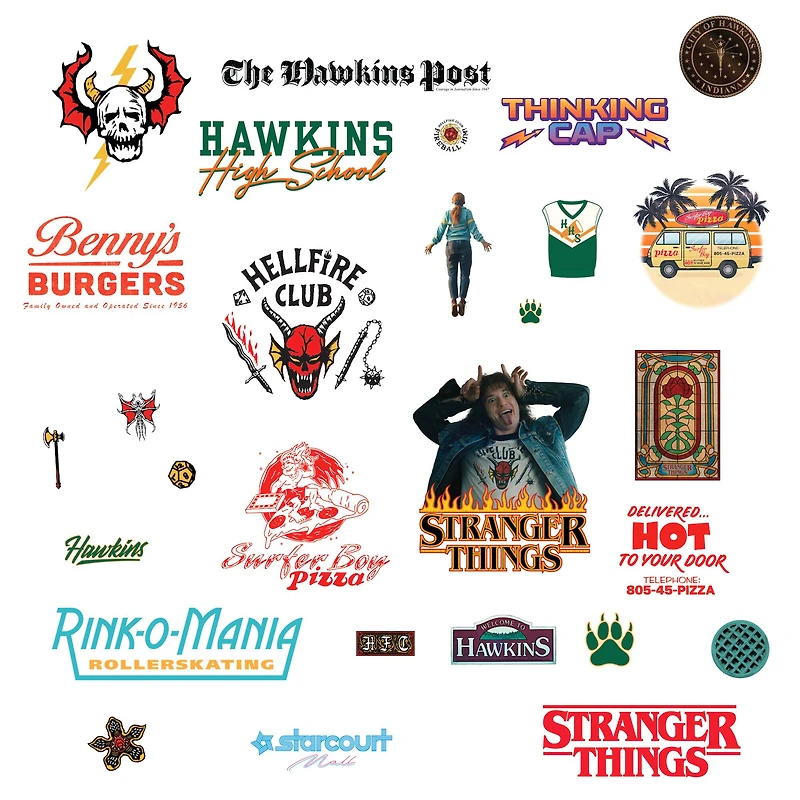 RoomMates Stranger Things Season 4 Icons Peel & Stick Wall Decals