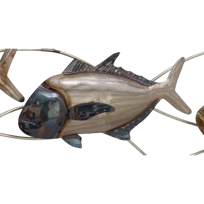 Metal Coastal Fish Wall Decoration