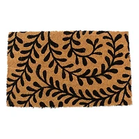 DII® J&M Black Ferns Vinyl Back Coir Doormat