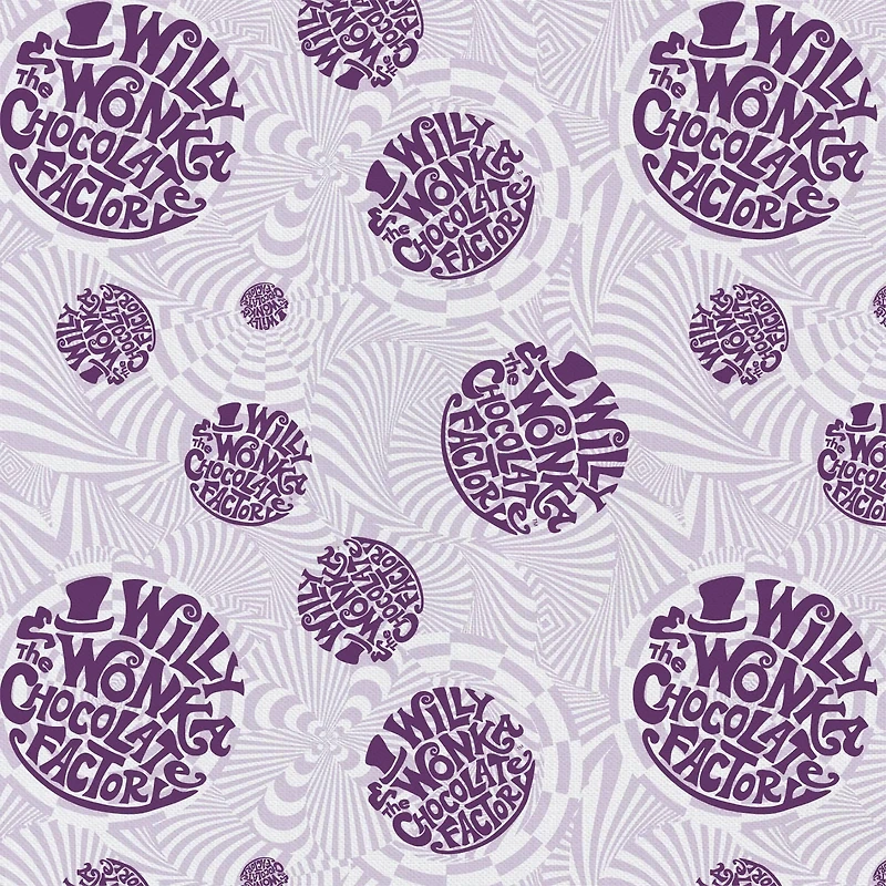Willy Wonka Wonka Logo Precut Cotton Fabric