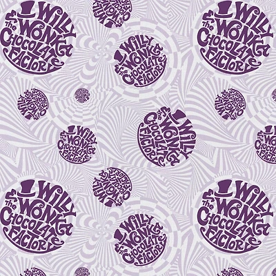 Willy Wonka Wonka Logo Precut Cotton Fabric
