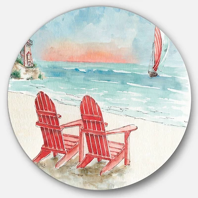 Designart - Coastal Chair Relax Beach II