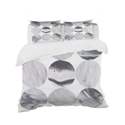 Designart 'Circle Marble III' Geometric Bedding Set
