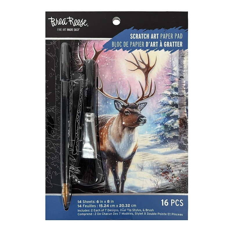 Brea Reese™ 6" x 8" Winter Woodlands Scratch Art Paper Pad