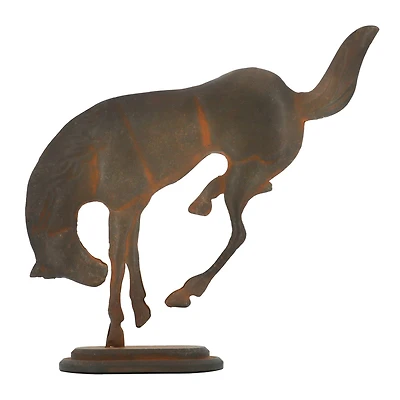 12" Rusted Bronze Metal Bucking Horse Tabletop Décor by Ashland®