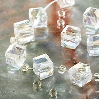12 Packs: 10 ct. (120 total) Crystal Glass Large Cube Beads, 10mm by Bead Landing™