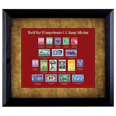 World War II Stamp Framed Collection