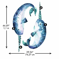 RoomMates Catcoq Narwhal Peel & Stick Giant Wall Decals