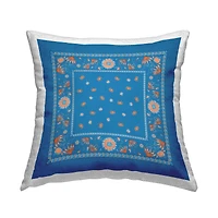 Stupell Industries Blue Sky Harvest Pattern Outdoor Printed Pillow