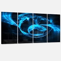 Designart - Fractal 3D Circled Blue Waves