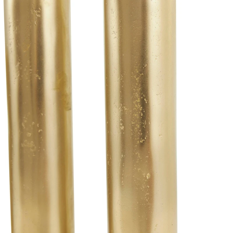 Gold Aluminum U-Shaped Candle Holder Set