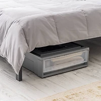 IRIS® 27.5qt. Gray & Clear Underbed Storage Drawer