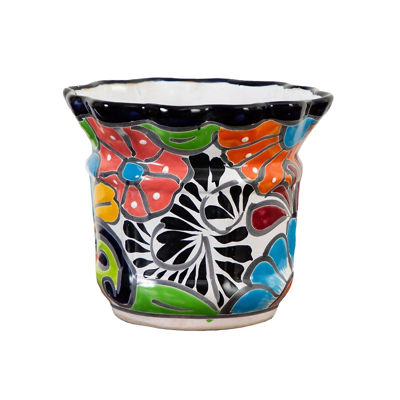 8" Handmade Mexican Talavera Ceramic Planter