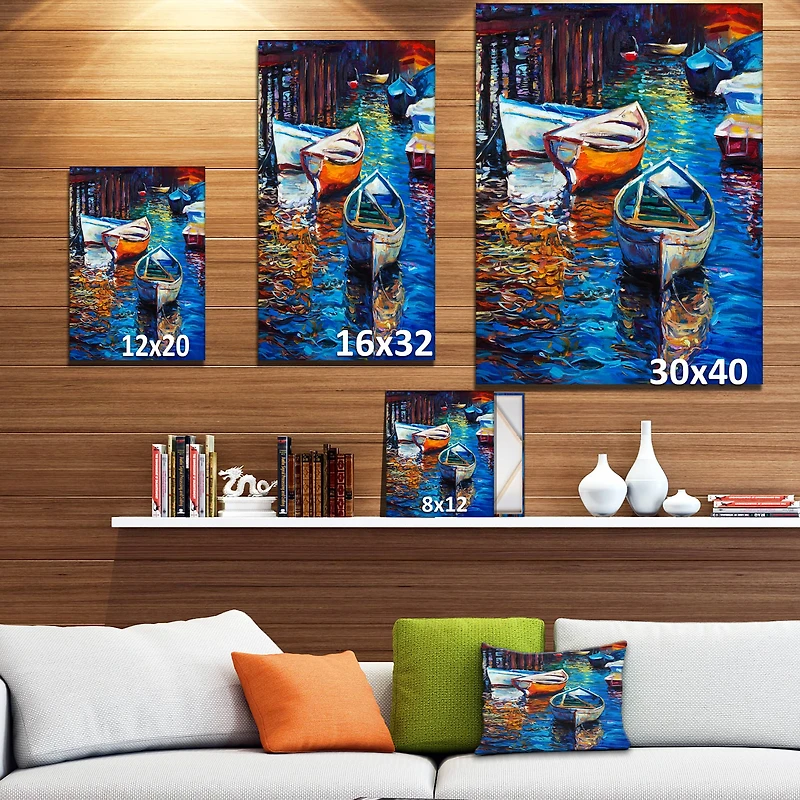 Designart - Boat over the lake