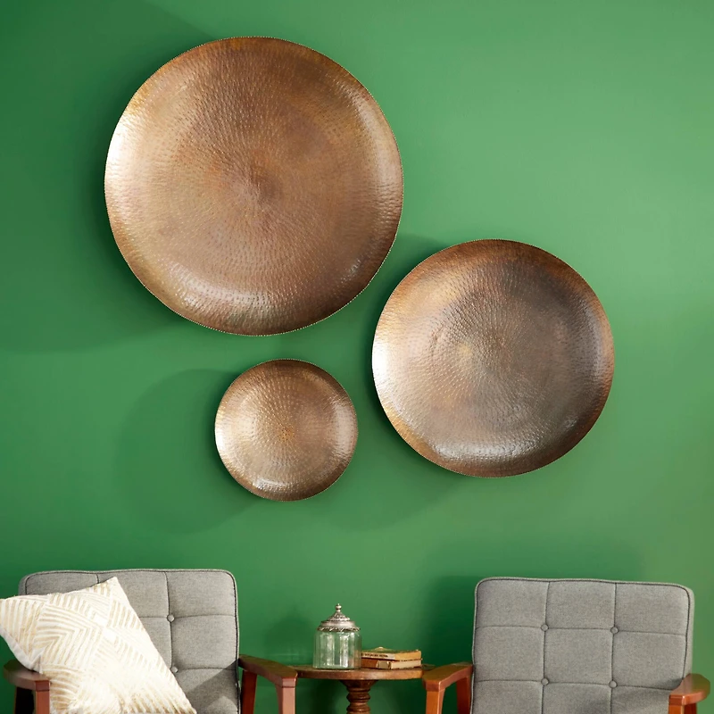 Bronze Metal Rustic Abstract Wall Décor Set