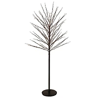 5ft. Pre-Lit Black Twig Artificial Christmas Tree, Warm White LED Lights