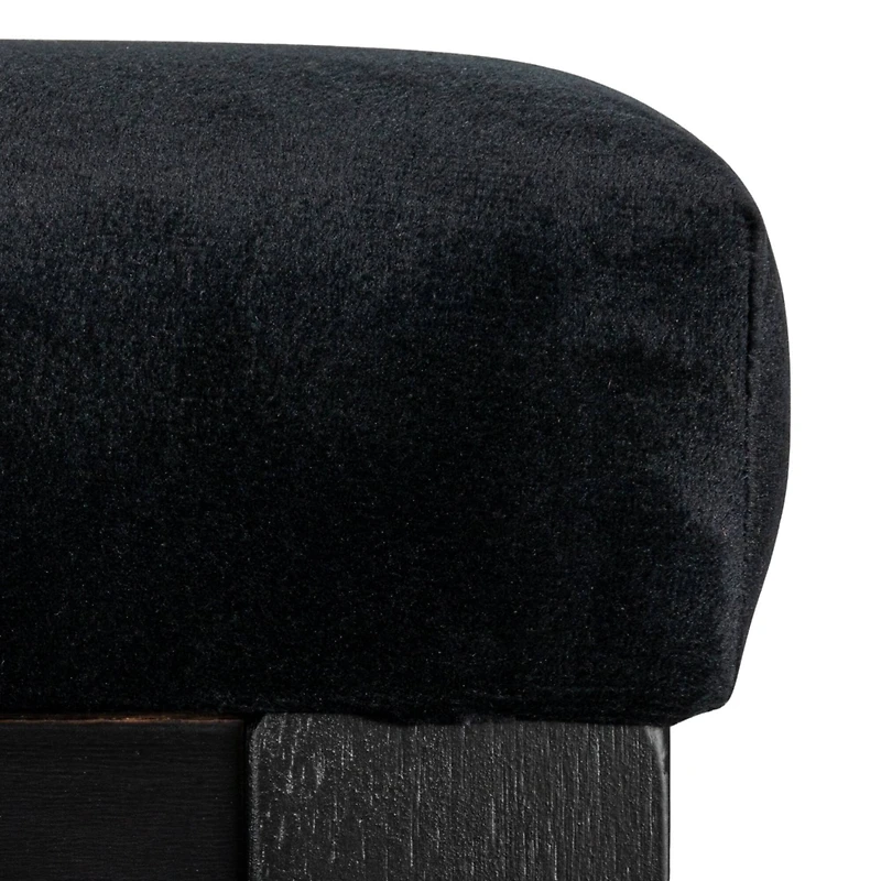 Hello Honey® Crawford Mid-Century Modern Black Solid Wood Arm Chair