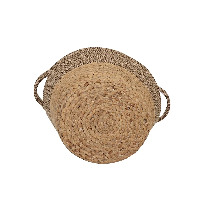 Household Essentials 8.5" Brown Corn & Hyacinth Wicker Basket