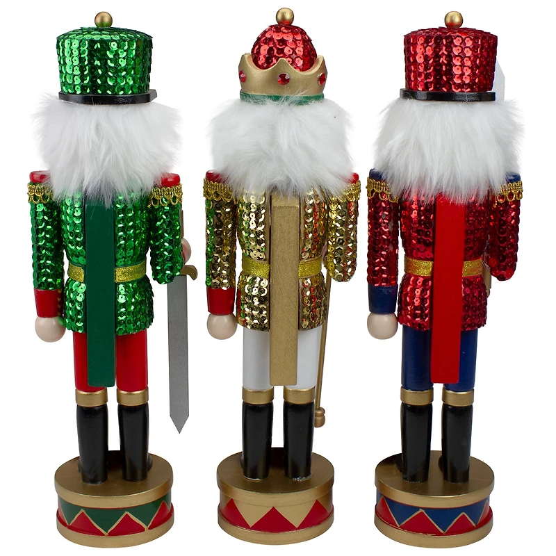 14" Sequin Jacket Christmas Nutcracker Set