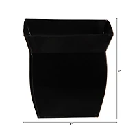 8" Fluted Metal Square Planter