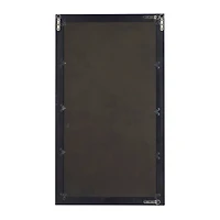 42" Black Rectangle Wood Contemporary Wall Mirror