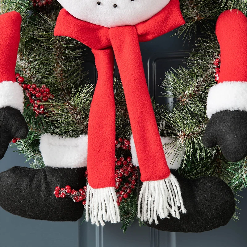 Glitzhome® 13" Jumbo Christmas Fabric Snowman Ornament Set