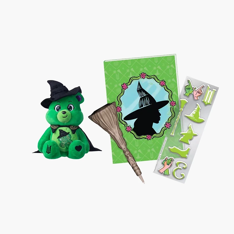 Wicked Elphaba Journal Set & Care Bears™ Plush Gift Bundle