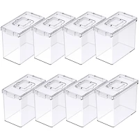 8 Pack: Clear Letter File Storage Case with Top Handle by Simply Tidy®