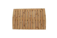 Mind Reader 22" Brown Luxury Bamboo Shower Bath Mat