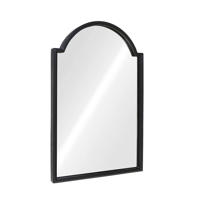 16" x 24" Scalloped Arch Wall Mirror in Black Metal Frame by Ashland®