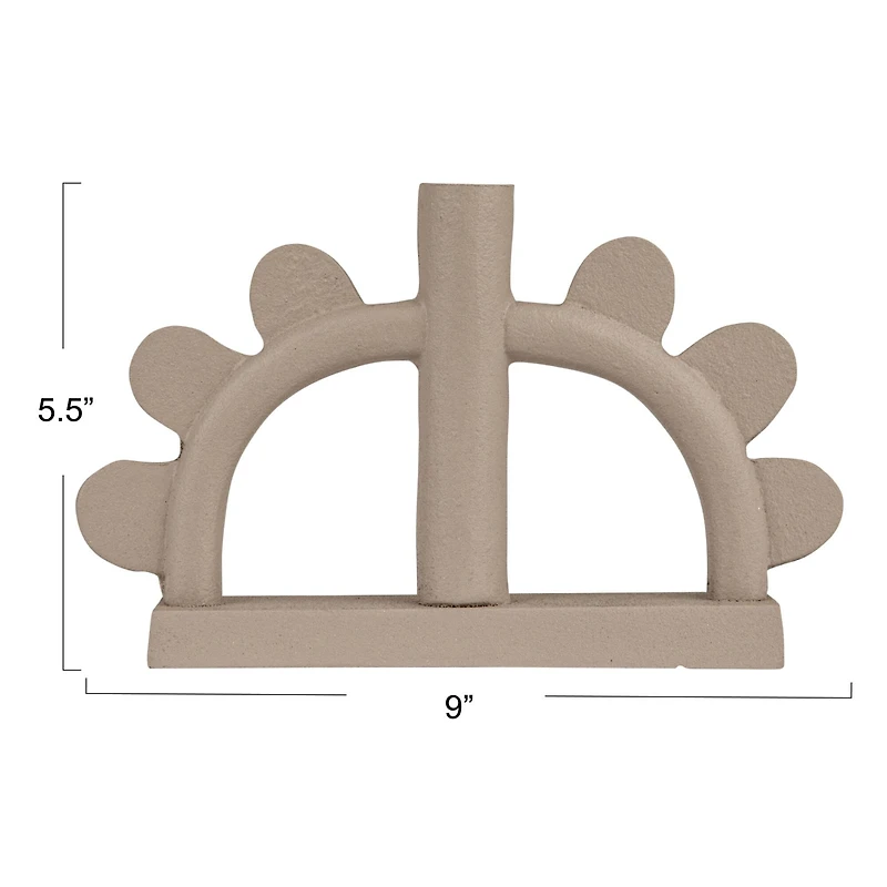 Hello Honey® 9" White Scalloped Taper Candle Holder