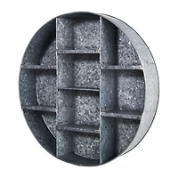 18" Galvanized Round Metal Wall Mounted Shelf System