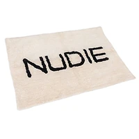 Hello Honey® 40" x 27" White & Black Cotton Tufted Nudie Bath Mat