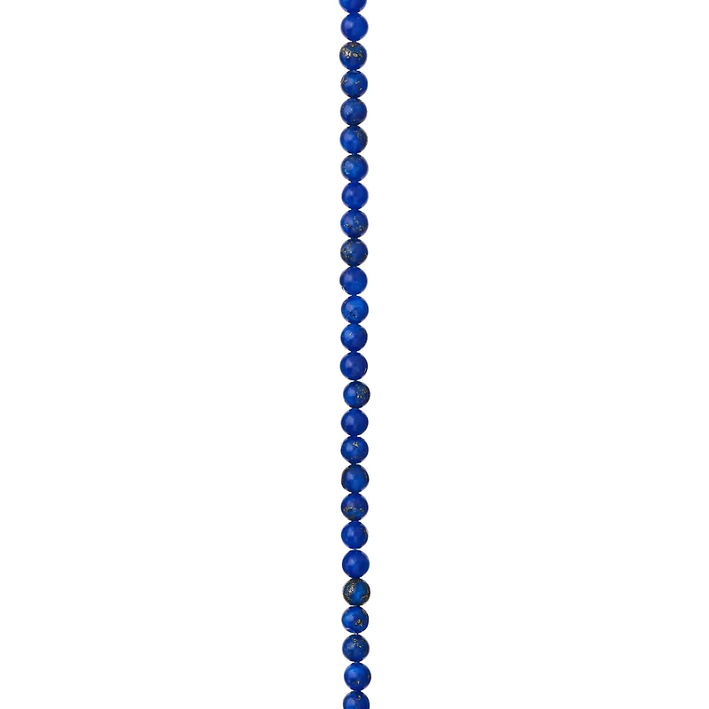 Blue Reconstituted Lapis Round Beads, 4mm by Bead Landing™