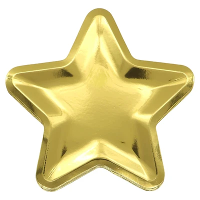 7" Gold Star Snack Plates, 8ct. by Celebrate It™